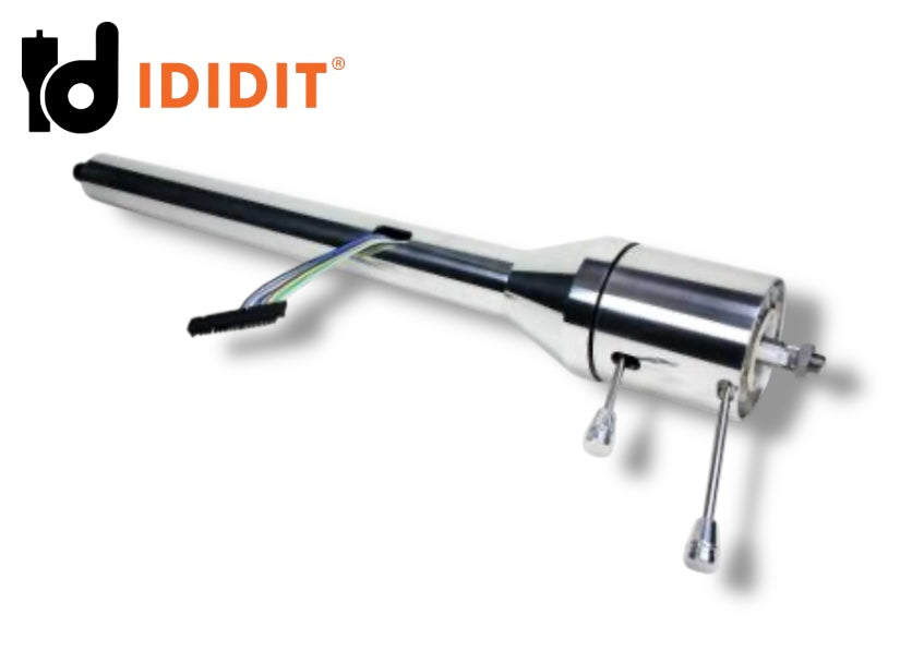 Ididit - Universal 28" Tilt Floor Shift Steering Column - Polished Aluminum - 1030280040