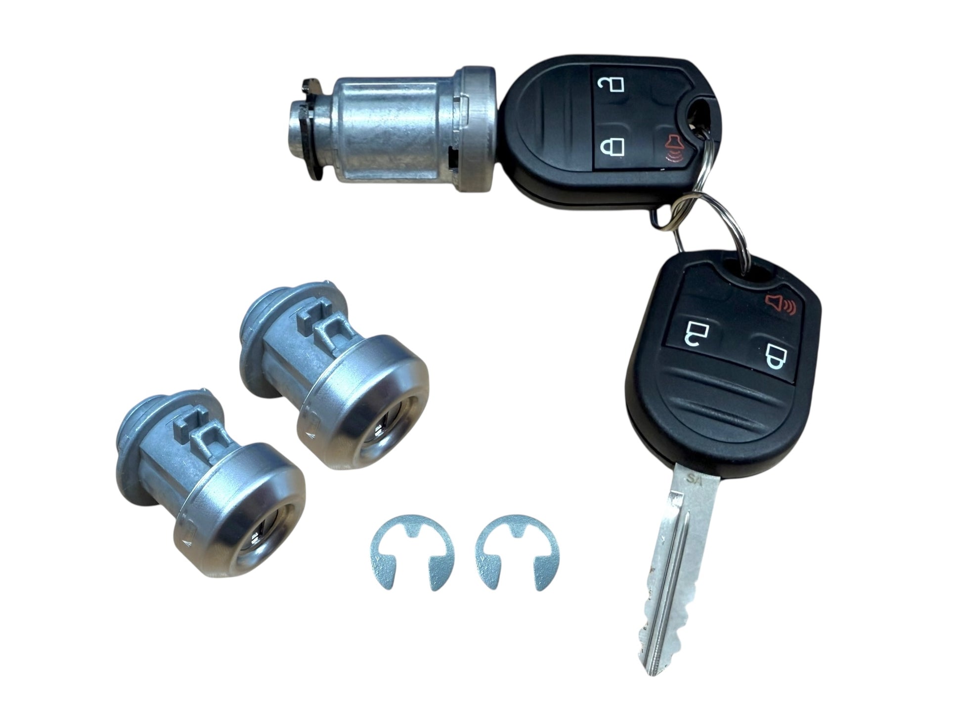 04-14 F-150 08-16 F-250 F-350 Ignition & 2 Door Lock Cylinder Set With 2 Remote Keys 3-Button New