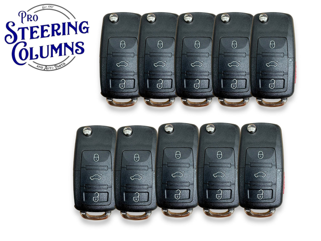 06-11 VW Jetta Golf GTI Flip Key Remote Shell Only New 1K0959753H / NBG92596263 (10 Pack)