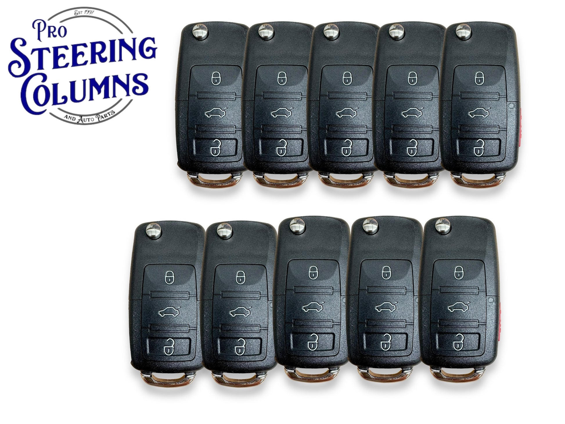 06-11 VW Jetta Golf GTI Flip Key Remote Shell Only New 1K0959753H / NBG92596263 (10 Pack)