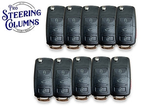 06-11 VW Jetta Golf GTI Flip Key Remote Shell Only New 1K0959753H / NBG92596263 (10 Pack)