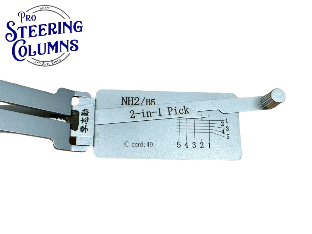 Original Lishi 2 in 1 NH2 B5 IC49 Pick & Decoder Anti Glare Genuine New