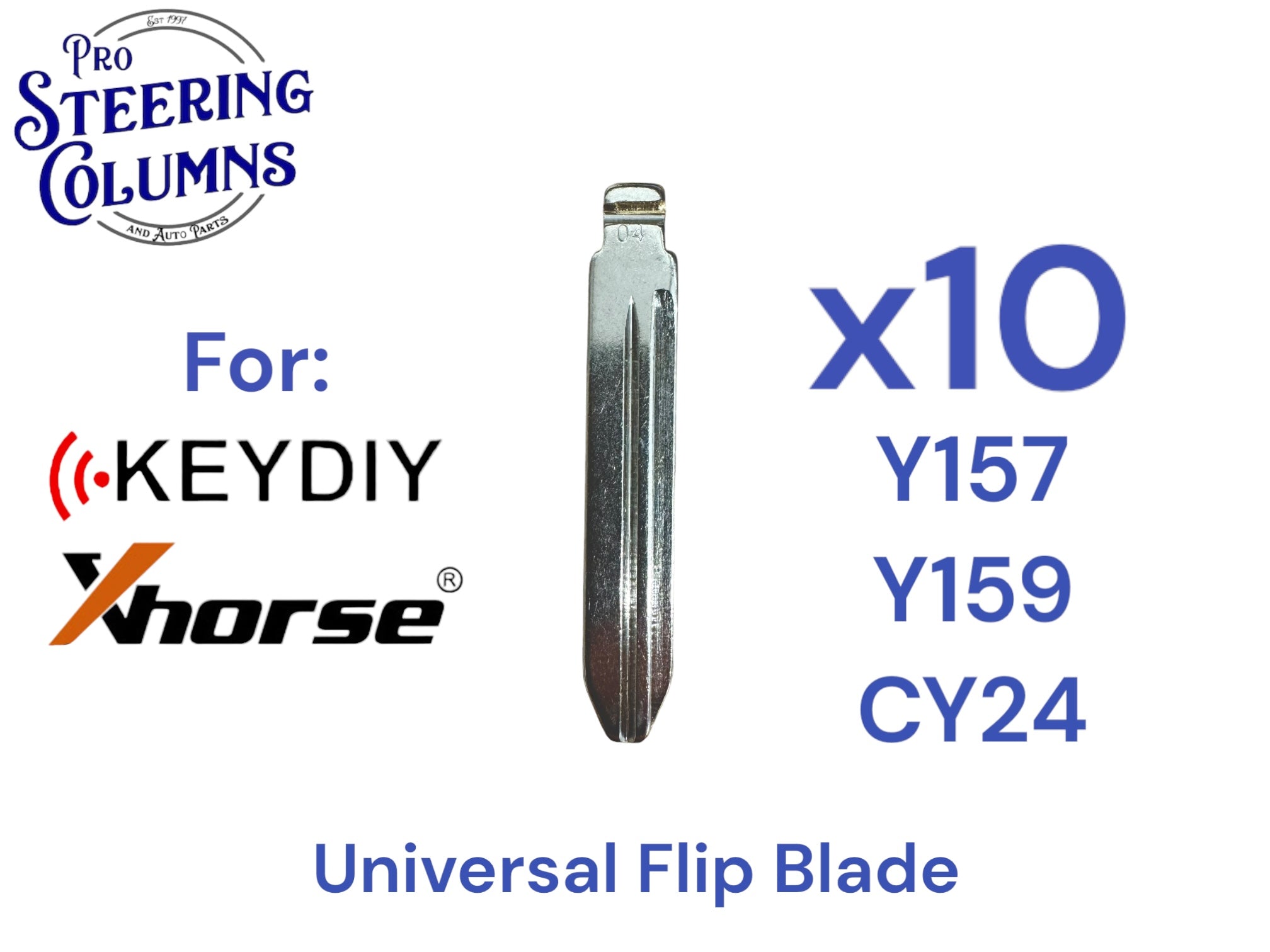 10x Xhorse Keydiy Universal Flip Key Remote Key Blades Y157 Y159 CY24