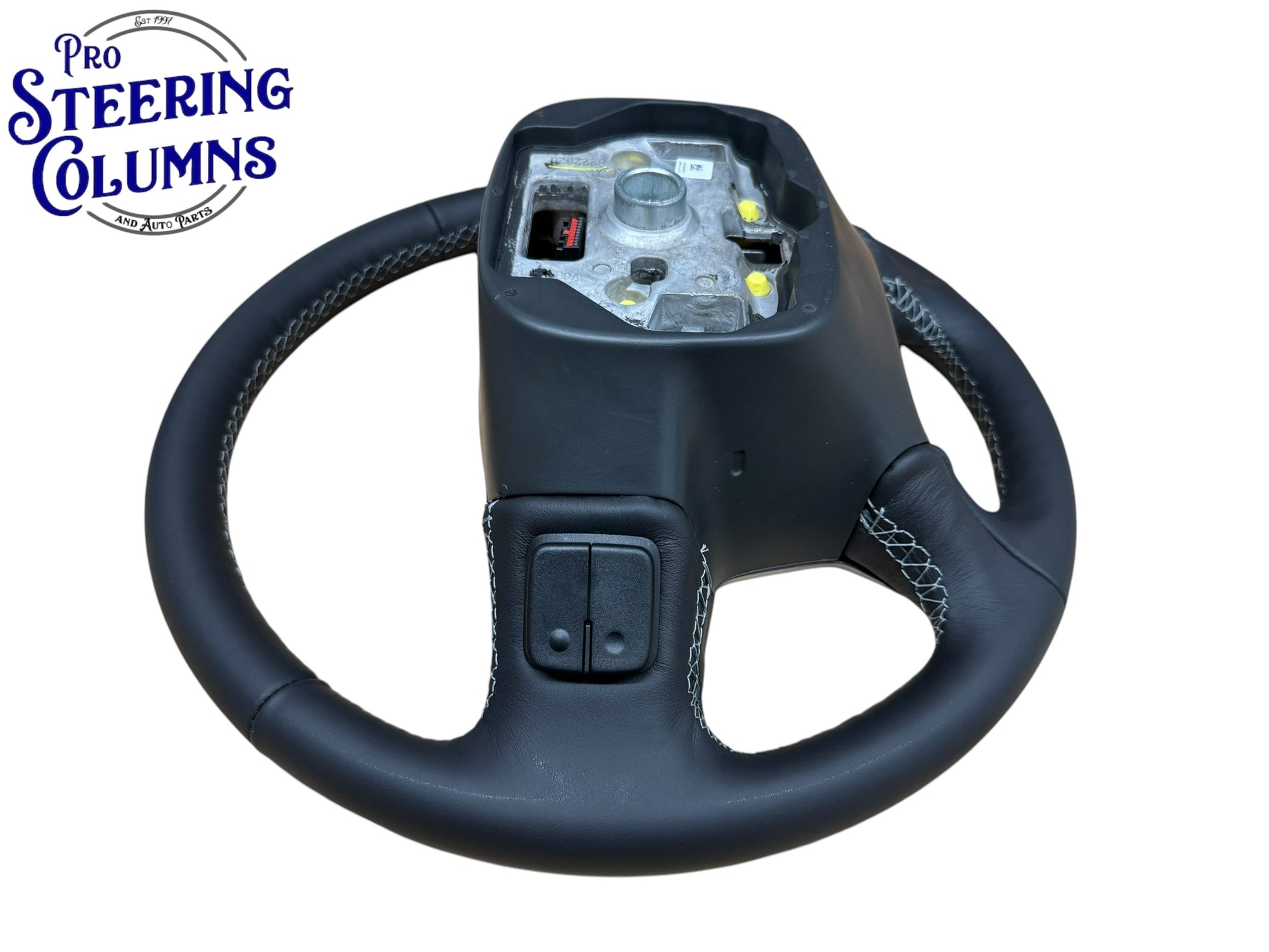 14-19 GM Silverado Sierra Tahoe Suburan Leather Black Steering Wheel New OEM 84483796