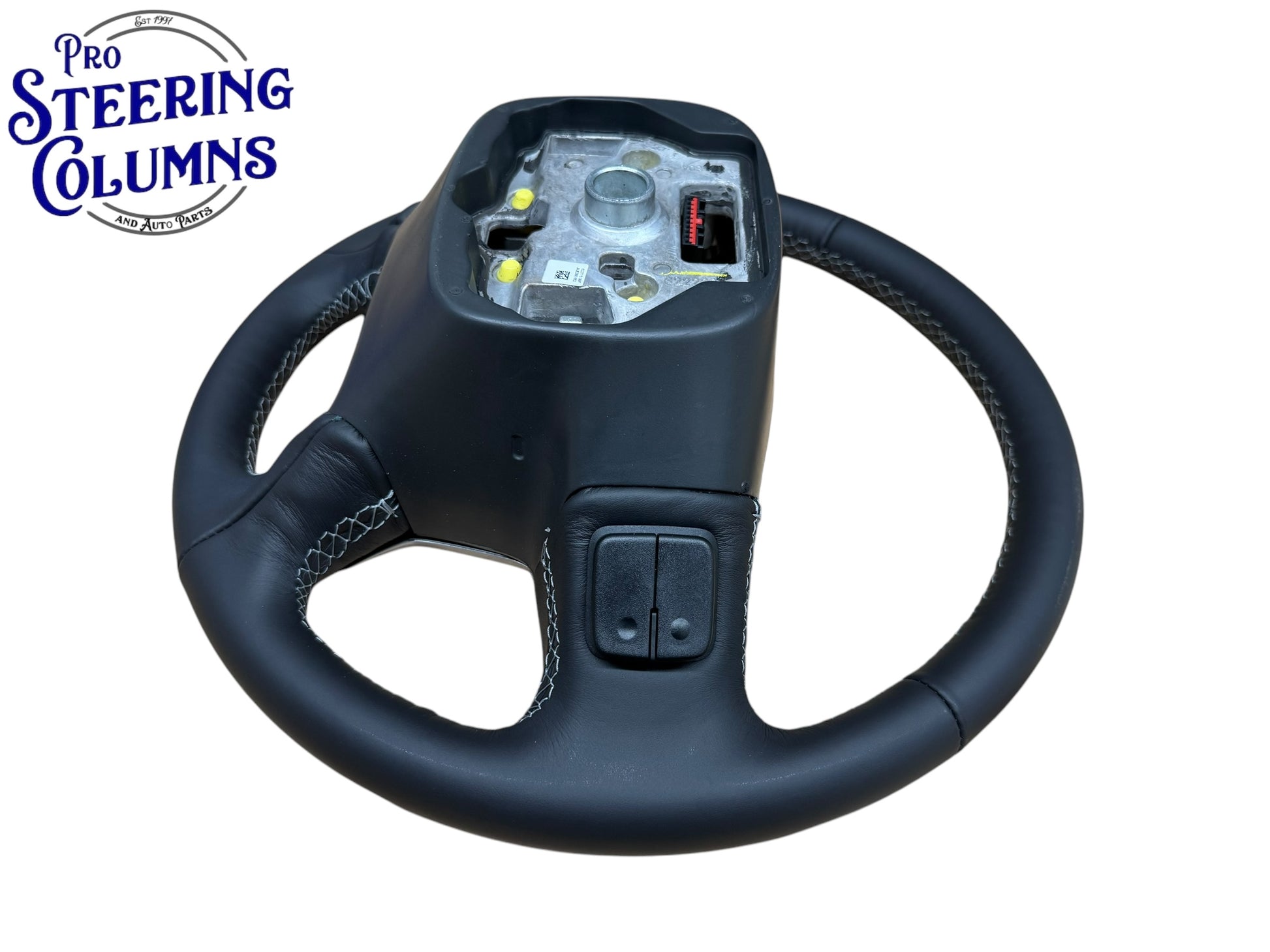 14-19 GM Silverado Sierra Tahoe Suburan Leather Black Steering Wheel New OEM 84483796