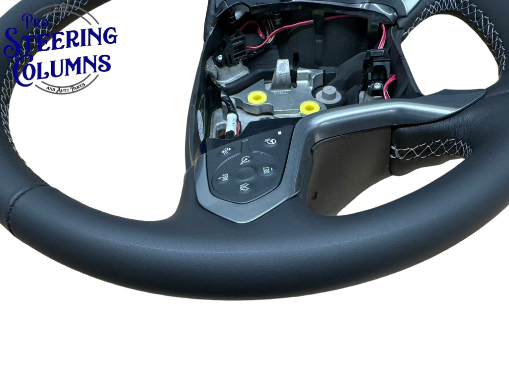 14-19 GM Silverado Sierra Tahoe Suburan Leather Black Steering Wheel New OEM 84483796