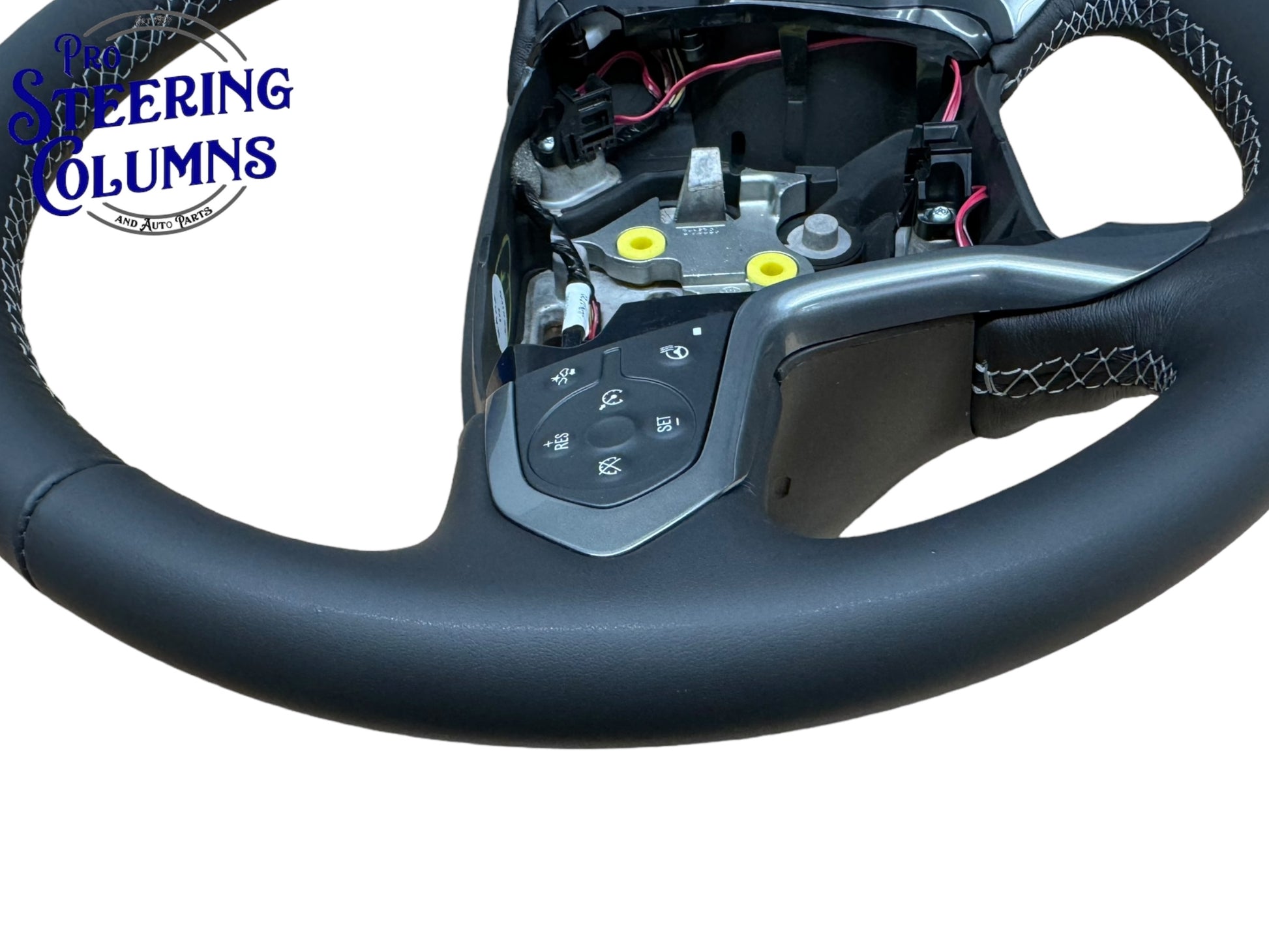14-19 GM Silverado Sierra Tahoe Suburan Leather Black Steering Wheel New OEM 84483796