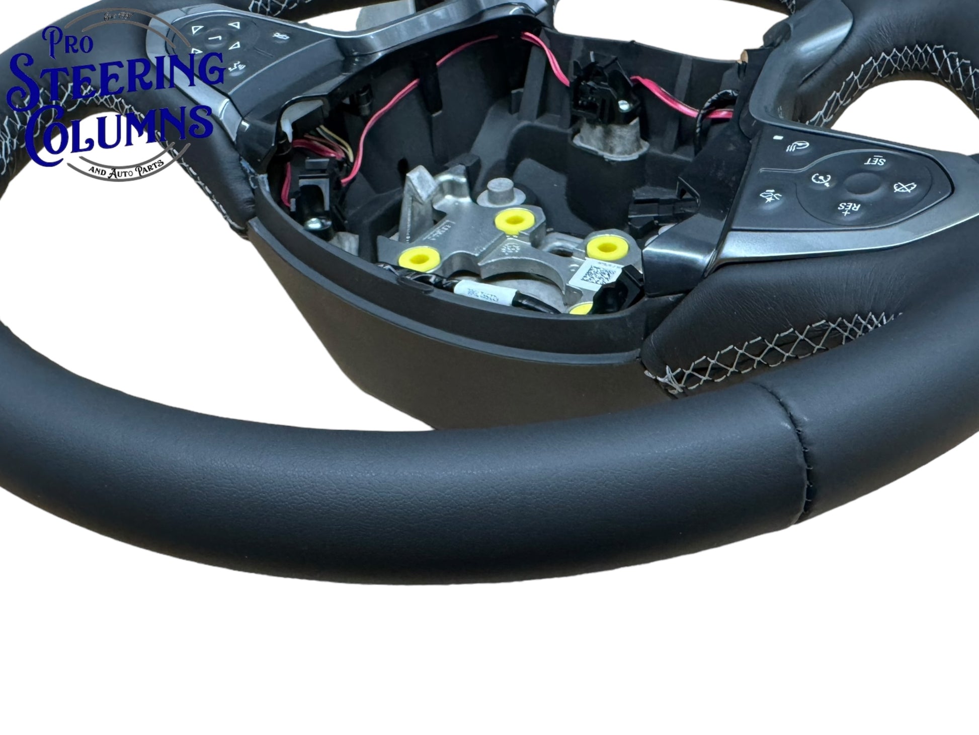 14-19 GM Silverado Sierra Tahoe Suburan Leather Black Steering Wheel New OEM 84483796