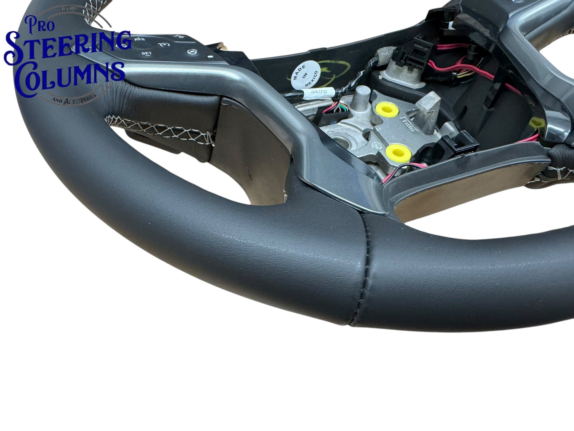 14-19 GM Silverado Sierra Tahoe Suburan Leather Black Steering Wheel New OEM 84483796